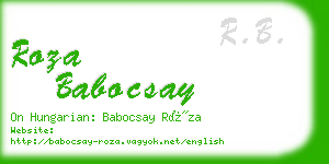 roza babocsay business card